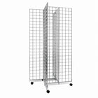 Wamaco 4-Way Grid Base Kit with Four 2' x 5' Grid Panels - Chrome-All-in-One Kit - No need to search around confused by what gridwall parts work together because, once assembled, this kit provides a functional 4-way display unit.