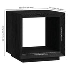 Hudson&Canal Evie 22"W Rectangular Side Table - Black Grain-9