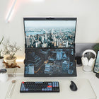 Mobile Pixels Geminos 24" Dual-Stacked Monitor-Built-in webcam, speakers and microphone