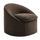 Modway Sadie Slipcovered Linen-Blend Round Accent Chair - Cocoa-Slipcovered Round Accent Chair