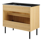 Modway Chaucer 36" Bathroom Vanity - Oak/Black-Assembly Required