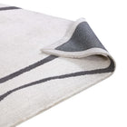 Modway Therese Abstract Swirl Area Rug - 5 ft W x 8 ft L - Ivory/Charcoal-Stain Resistant / Easy To Clean