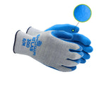 Atlas Original Natural Rubber Latex Rough Grip Glove - Poly/Cotton Liner - Blue/Grey - Medium -Rough Grip
