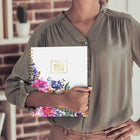 AT-A-GLANCE 2026-27 Badge Floral Weekly/Monthly Planner - 11"x 9" - Multicolour - Bilingual-13 tabbed monthly pages