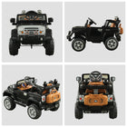 Aosom 12V Kids Electric Ride-On Jeep with Remote Control - Black-MP3 connectivity to rock out to your favorite tunes while in driving 
