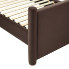 Modway Rael Performance Velvet Twin Platform Bed - Chocolate Brown-7