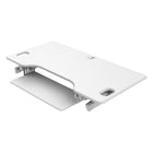 Rocelco Deluxe Adjustable Height Desk Riser with Enhanced Vertical Lift Range - White-Deluxe gas shock easily raises and lowers up to 45LBS, sturdy white metal frame