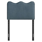 Modway Athena Stain-Resistant Performance Velvet Twin Size Headboard - Cadet Blue-Seven Adjustable Mounting Positions