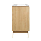 Modway Soma 48" Double Sink Bathroom Vanity - Oak/White-Wood Grain Finish