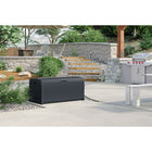 Suncast Resin Wicker Deck Box - 73 Gal. - Cyberspace-Perfect for storing cushions, garden supplies, and firewood.