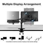 ShoppingAll 2-in-1 Monitor & Laptop or Dual Monitor Arm for 15-32" Monitors & 12-17" Laptop - Black-Each arm can hold up to 17.6lb/8kg laptop or monitor with 75mm x75mm or 100mm x 100mm VESA mounting holes
