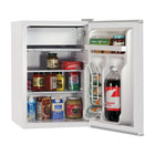 BLACK+DECKER 2.5 cu. ft. Freestanding Mini Fridge with Freezer - White-Convenient Storage: Our small refrigerator with freezer provides storage for leftovers, food, soda, beer, and other beverages with minimal energy and a small footprint