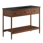 Modway Zaire 48" Single Sink Bathroom Vanity - Walnut/Black-MDF and Rubberwood