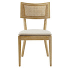 Modway Caledonia Fabric Upholstered Wood Dining Chair - Grey/Beige - 2 Pack-10