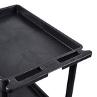 Luxor TC Series 2 Shelves Large Tub Cart, Black-Dimensions: 37-1/4" H. x 32" W. x 24" D.