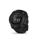 Garmin Instinct 3 Tactical Edition Solar Smartwatch - 45 mm - Black with Black Band-SOLAR CHARGING - For those who are looking for even greater battery life for their outdoor adventures, Instinct 3 - Tactical Edition series features options with a monochrome, sunlight-visible, transflective memory-in-pixel (MIP) display with a solar charging lens that extends battery life up to 40 days (unlimited with solar) in smartwatch mode on the 50 mm model.