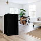 Koolatron Compact Fridge with Freezer - 3.2 cu ft - Black-Space-saving flat-back design