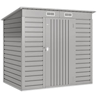 Outsunny 6' x 4' Outdoor Storage Shed-Seven support columns with crossbeams and foundation kit for enhanced stability
