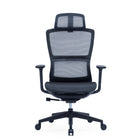 Ceha Canada CHILLAX Office Chair with Adjustable Mesh Headrest - Black/Black-CONTEMPORARY DESIGN: Stylish chair with a high-quality elastic double backrest