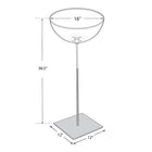 Azar Bowl Floor Display - 16" - Silver/Clear-16" Diameter bowl