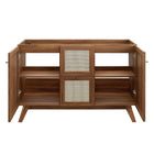 Modway Soma 48" Single or Double Sink Compatible Bathroom Vanity Cabinet - Walnut-8