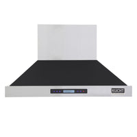 KUCHT KRH4815-K 48" 1200 CFM Wall Mounted Range Hood - Stainless Steel/Black-To add the finishing touch to any gourmet kitchen, pair your Kucht 48" Pro-Range with this professional stainless steel 48" wall mounted Kucht Range Hood that will give you serious cooking power with levels of airflow up to 1200 CFM in quiet performance.