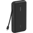 Belkin BoostCharge Power Bank with Integrated USB C Cable - 20000mAh - Black-Integrated USB-C cable