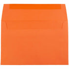 JAM Paper A8 Coloured Invitation Envelopes - 5.5 x 8.125 - Orange Recycled - 50 Pack-Envelope Features: Straight gummed flap closure, high quality smooth paper finish, made with 30% recycled materials