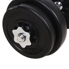 Soozier 145 lb Adjustable Dumbbell & Barbell Set-Knurled handle is better to grip and increased safety during exercises 