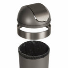 Umbra Venti 16-Gallon (62 L) Trash Can with Swing Top Lid - Pewter-Polypropylene