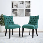 Modway Regent Tufted Fabric Dining Chair - Teal-Nailhead Trim