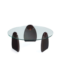 Manhattan Comfort Artesia 35.43" Modern Glam Coffee Table - Dark Walnut-Modern Coffee Table for Living Room Use
