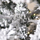 HOMCOM 6' Pre-Lit Snow-Flocked Christmas Tree - Green-Tree Colour: Green, White 