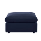 Modway Commix Overstuffed Outdoor Patio Ottoman - Navy-Foam Padded Cushions