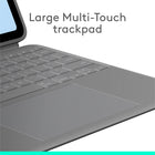 Logitech Combo Touch iPad Air 13" (M2/M3/M4) Keyboard Case - Oxford Grey - English-Large Multi-Touch trackpad: It’s the biggest trackpad yet, giving you that intuitive tracking experience, familiar Multi-Touch gesture controls let you swipe, pinch, double-tap, and more 