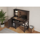 Whalen 48" Ansel Desk with Hutch-Cable management cutout