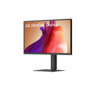 LG 27" 4K UHD 60Hz UltraFine IPS monitor-The clutter minimising L stand and the 3 side narrow bezel design are crafted to save desk space, making your setup efficient and reducing strain for staying focused. It comes with a fully adjustable base for swivel, tilt, pivot and height adjustments