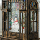 HOMCOM Christmas Snow Globe Lantern with Lights - Bronze-Suitable as both Christmas gift and decoration 