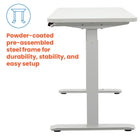Motionwise M2 Series 48"W Electric Sit-Stand Desk with Dual Motors and Pull-Out Drawer - White-Overall Dimensions: 48"W x 24"D x 28 - 48" H