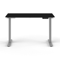 Humanscale EFloat Go 2.0 Sit/Stand Table - 24" x 48" - Black Laminate Surface/Silver Base-Expandable frame accommodates work surfaces from 48"-72" wide and 24-30" deep. Adjustment is simple and streamlined