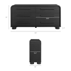 Modway Bellamy Curved 6-Drawer Dresser - Black Oak-Six Drawer Storage Design