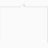 Apak Alphabetical Index Tab - Letter M - White - 8 1/2" x 11" - 1/26th Cut - Unpunched - 25 Pack-Index and Litigation Tab Dividers