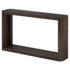 Hudson&Canal Kellan 52"W Console Table - Alder Brown-Tabletop and lower shelf both have a weight capacity of 50 lbs