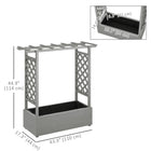 Outsunny Raised Garden Bed with Trellis with Hanging Roof & Drainage Holes-Drainage holes and fabric liners prevent waterlogging and preserve soil
