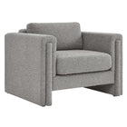 Modway Visible Boucle Fabric Armchair - Light Grey-Modern Accent Chair