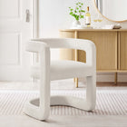 Modway Winslow Barrel Performance Velvet Dining Chair - Alabaster-Dense Foam Padding