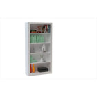 Accentuations by Manhattan Comfort 5 Shelf 71.85"H Open Bookcase, White (27AMC6)-5 non-adjustable shelves
