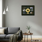 The Tragically Hip Man Machine Poem Band Collage with Gold LP - Framed Print - 28" x 38"-Ready to hang - arrives fully assembled