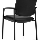 Offices to Go - Eor Guest Chair - Black-Welcoming soft self-skinned polyurethane armcaps
