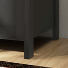 HOMCOM Lateral File Cabinet with Lock - Black-Colour: Black;